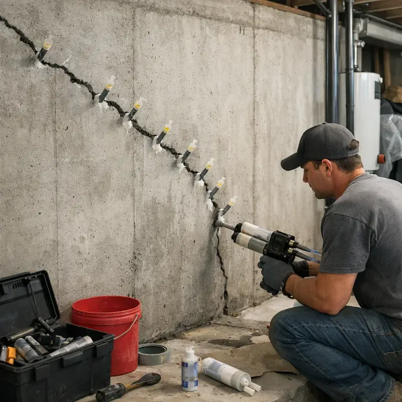 Basement Wall Crack Repair Columbia